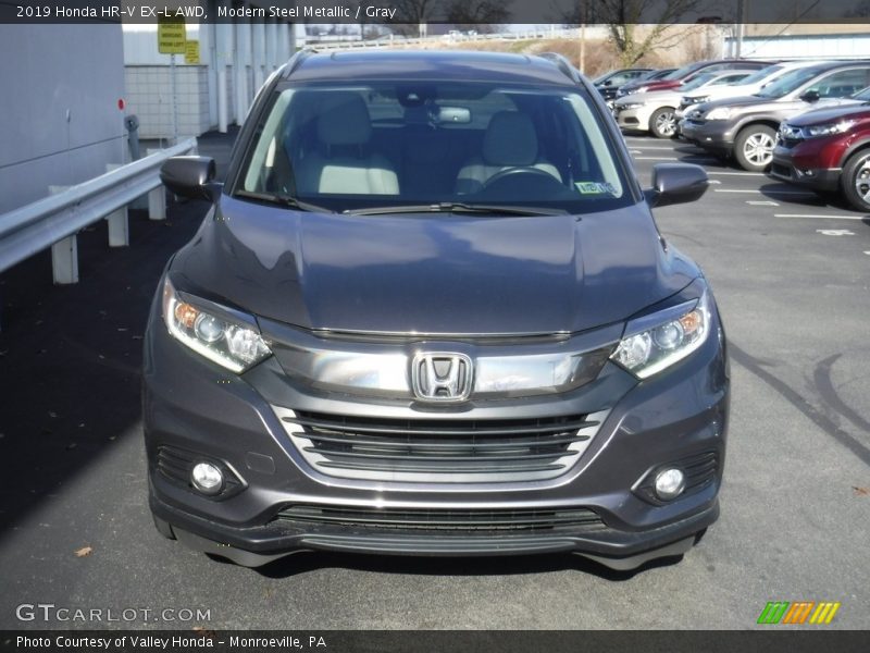Modern Steel Metallic / Gray 2019 Honda HR-V EX-L AWD