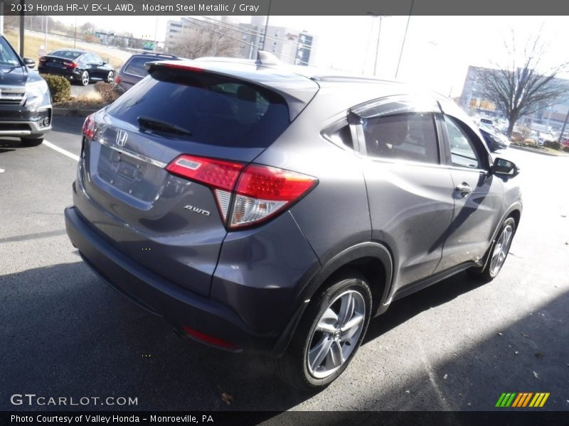 Modern Steel Metallic / Gray 2019 Honda HR-V EX-L AWD