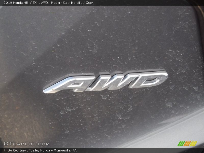 Modern Steel Metallic / Gray 2019 Honda HR-V EX-L AWD