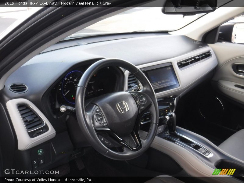 Modern Steel Metallic / Gray 2019 Honda HR-V EX-L AWD