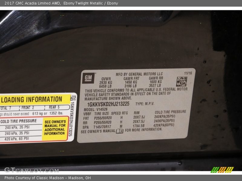 Ebony Twilight Metallic / Ebony 2017 GMC Acadia Limited AWD