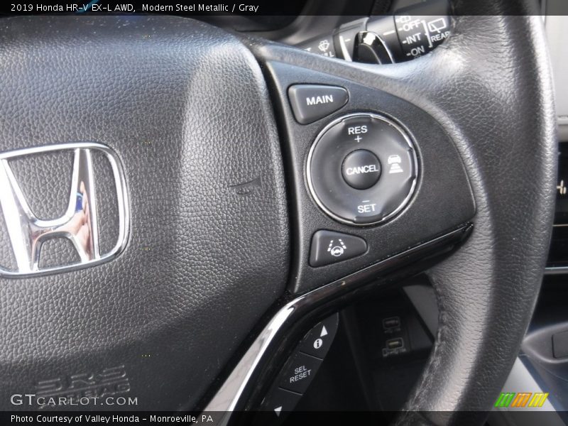 Modern Steel Metallic / Gray 2019 Honda HR-V EX-L AWD