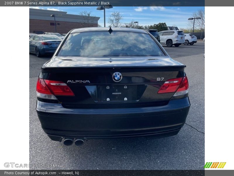 Black Sapphire Metallic / Black 2007 BMW 7 Series Alpina B7