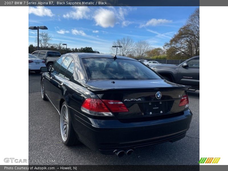 Black Sapphire Metallic / Black 2007 BMW 7 Series Alpina B7