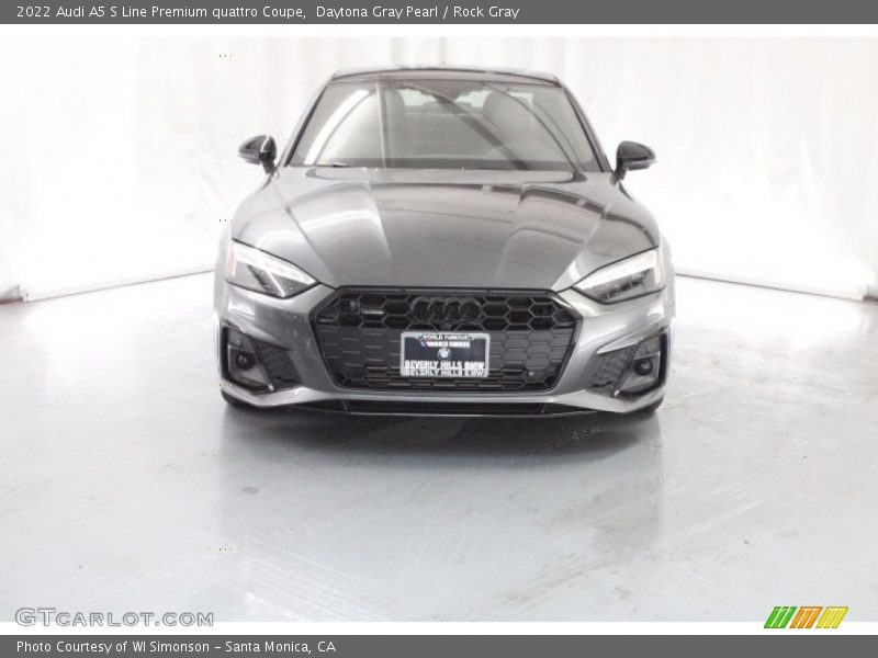 Daytona Gray Pearl / Rock Gray 2022 Audi A5 S Line Premium quattro Coupe