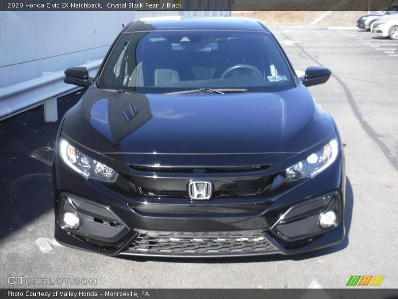 Crystal Black Pearl / Black 2020 Honda Civic EX Hatchback