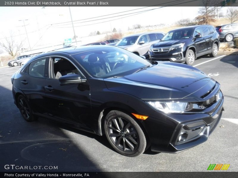 Crystal Black Pearl / Black 2020 Honda Civic EX Hatchback