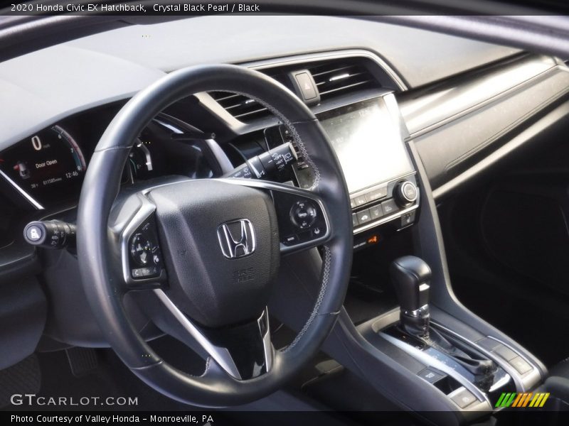 Crystal Black Pearl / Black 2020 Honda Civic EX Hatchback
