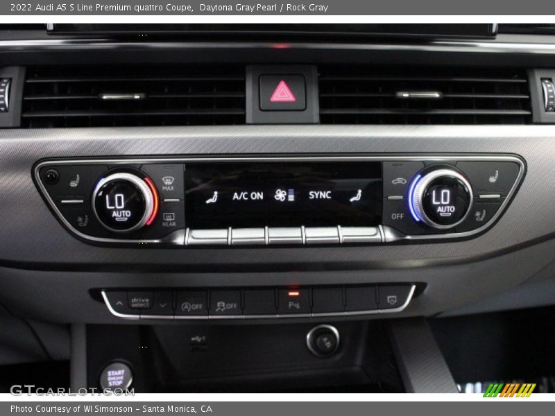 Controls of 2022 A5 S Line Premium quattro Coupe
