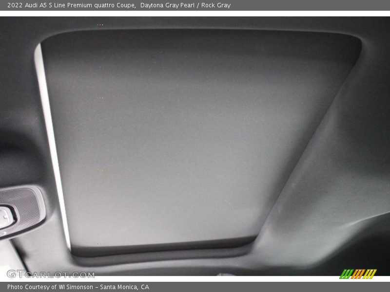 Daytona Gray Pearl / Rock Gray 2022 Audi A5 S Line Premium quattro Coupe