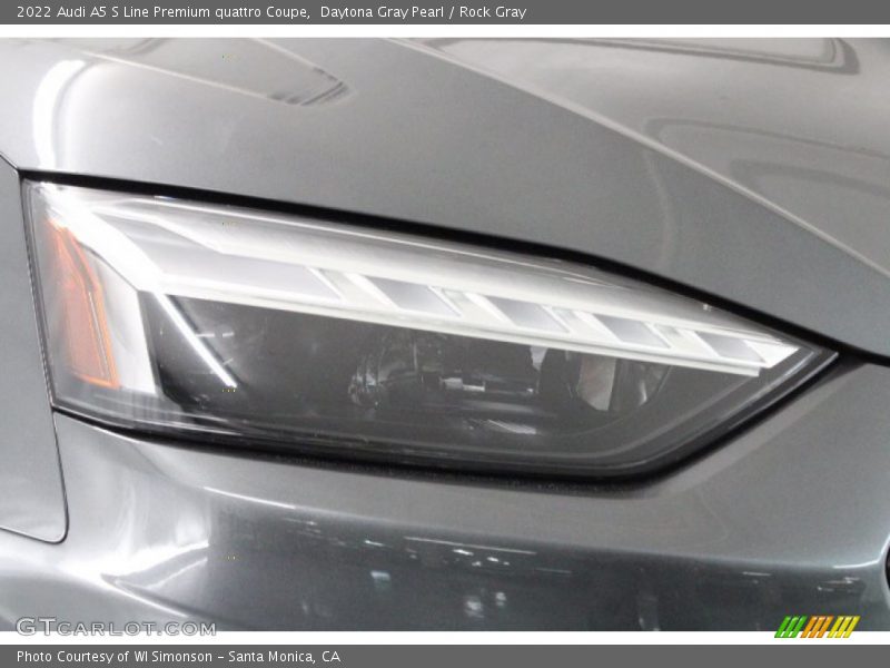 Daytona Gray Pearl / Rock Gray 2022 Audi A5 S Line Premium quattro Coupe
