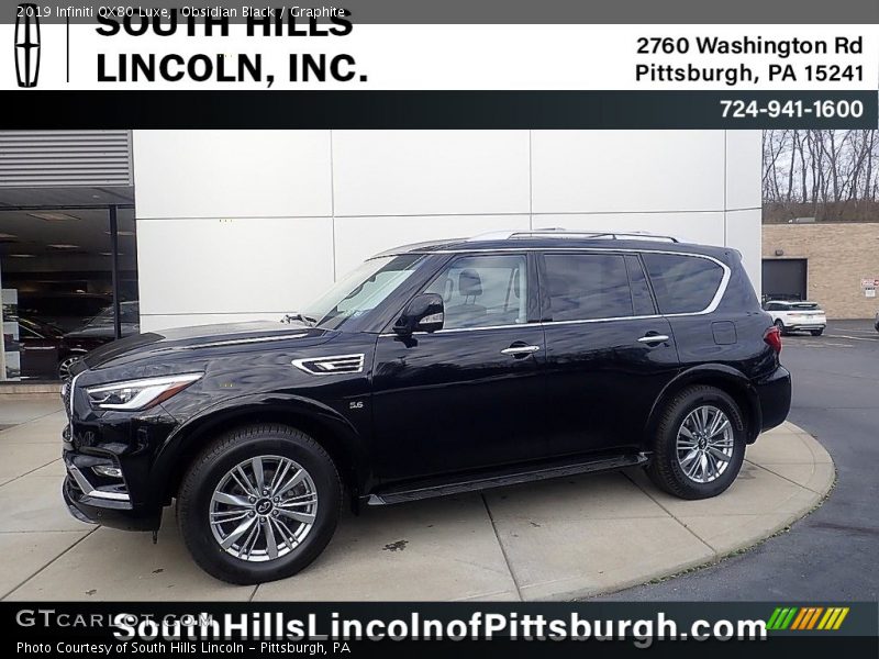 Obsidian Black / Graphite 2019 Infiniti QX80 Luxe
