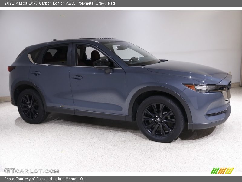 Polymetal Gray / Red 2021 Mazda CX-5 Carbon Edition AWD