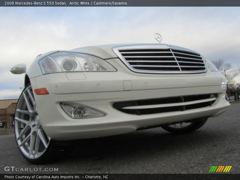 Arctic White / Cashmere/Savanna 2008 Mercedes-Benz S 550 Sedan
