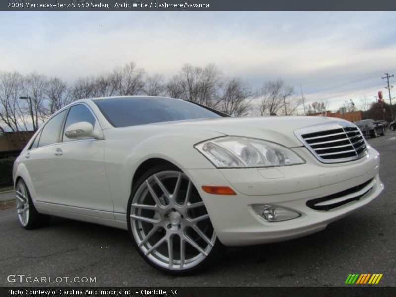 Arctic White / Cashmere/Savanna 2008 Mercedes-Benz S 550 Sedan