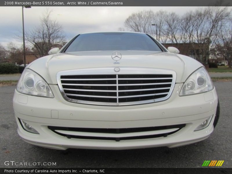 Arctic White / Cashmere/Savanna 2008 Mercedes-Benz S 550 Sedan