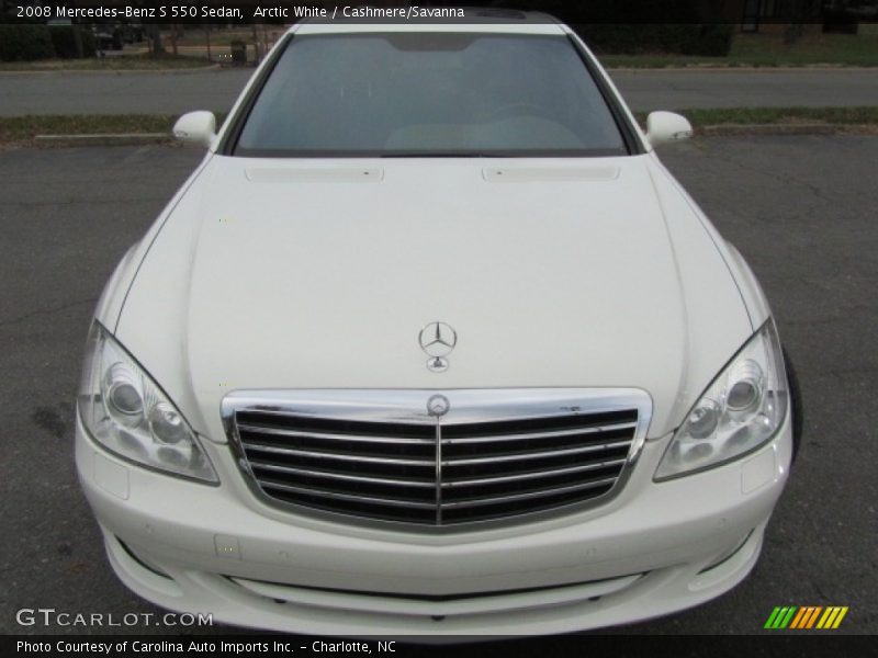 Arctic White / Cashmere/Savanna 2008 Mercedes-Benz S 550 Sedan