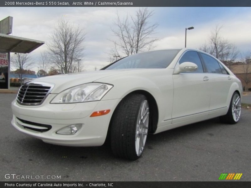 Arctic White / Cashmere/Savanna 2008 Mercedes-Benz S 550 Sedan