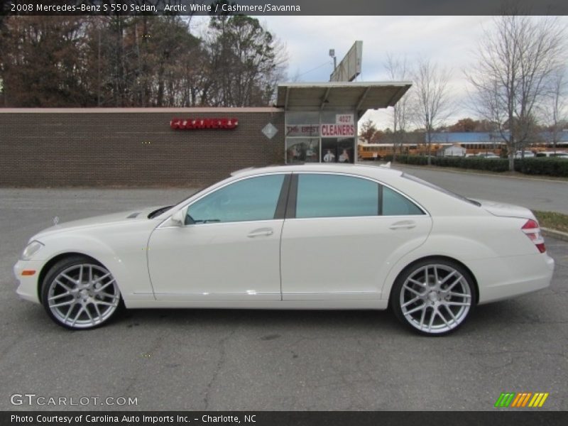 Arctic White / Cashmere/Savanna 2008 Mercedes-Benz S 550 Sedan