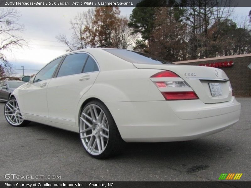 Arctic White / Cashmere/Savanna 2008 Mercedes-Benz S 550 Sedan
