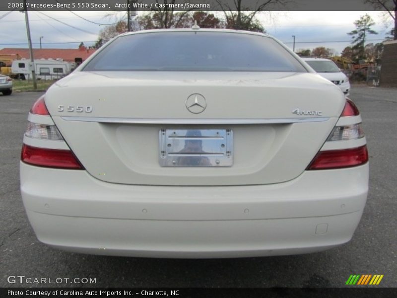 Arctic White / Cashmere/Savanna 2008 Mercedes-Benz S 550 Sedan