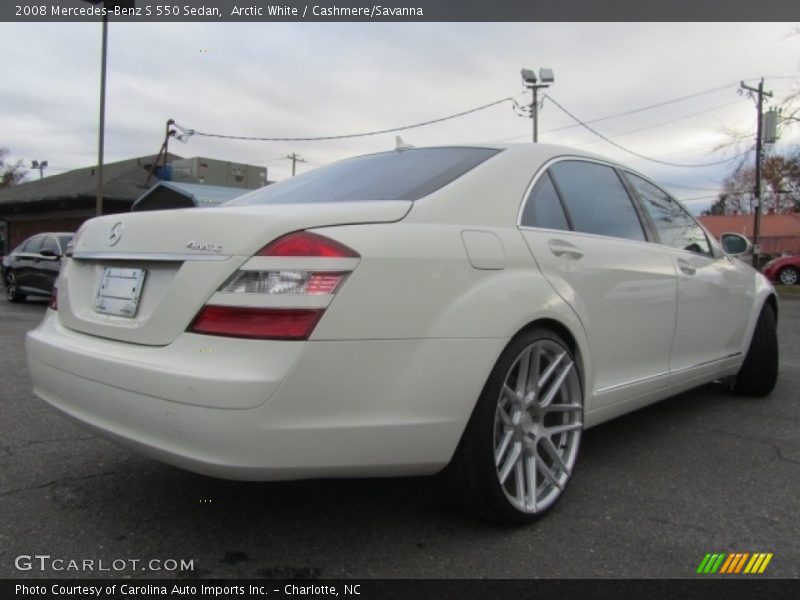 Arctic White / Cashmere/Savanna 2008 Mercedes-Benz S 550 Sedan