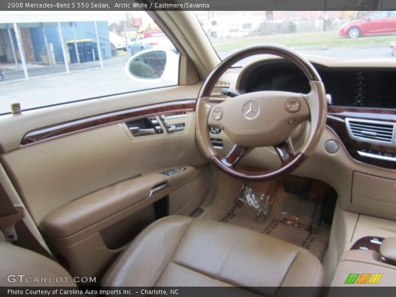 Arctic White / Cashmere/Savanna 2008 Mercedes-Benz S 550 Sedan