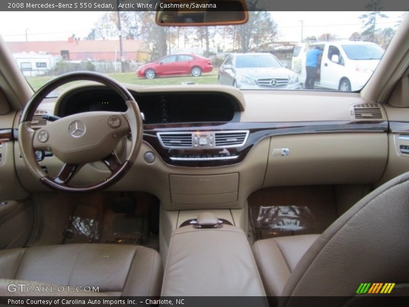 Arctic White / Cashmere/Savanna 2008 Mercedes-Benz S 550 Sedan