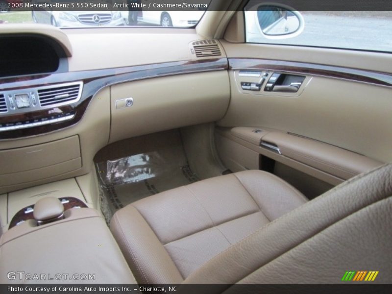 Arctic White / Cashmere/Savanna 2008 Mercedes-Benz S 550 Sedan