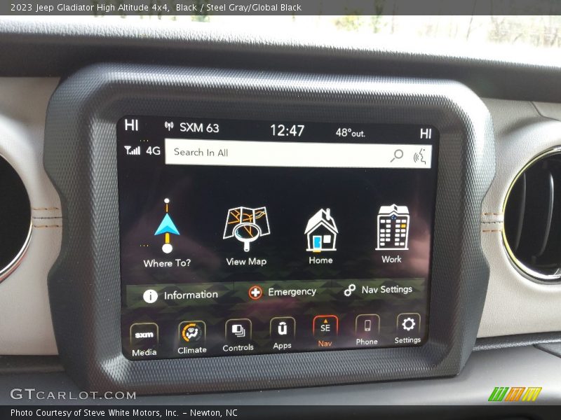 Black / Steel Gray/Global Black 2023 Jeep Gladiator High Altitude 4x4