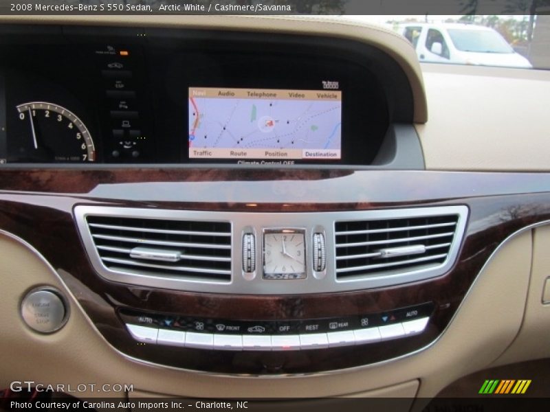 Arctic White / Cashmere/Savanna 2008 Mercedes-Benz S 550 Sedan
