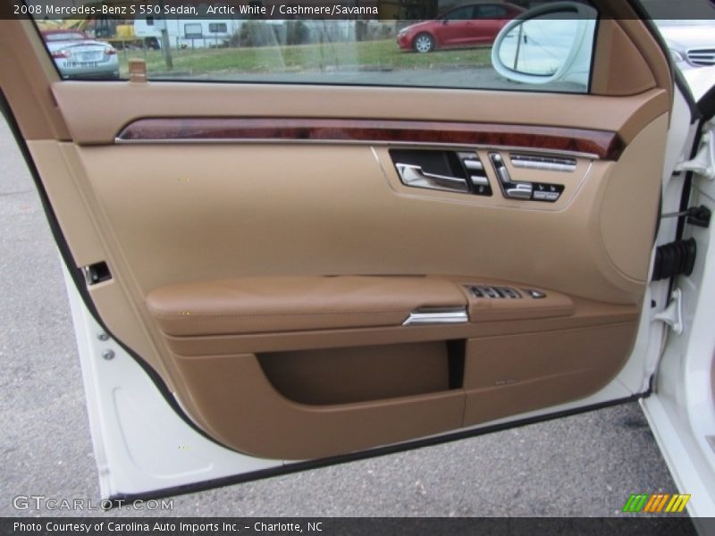 Arctic White / Cashmere/Savanna 2008 Mercedes-Benz S 550 Sedan
