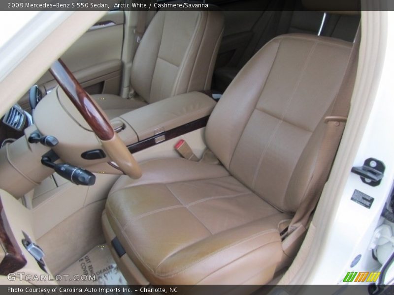 Arctic White / Cashmere/Savanna 2008 Mercedes-Benz S 550 Sedan
