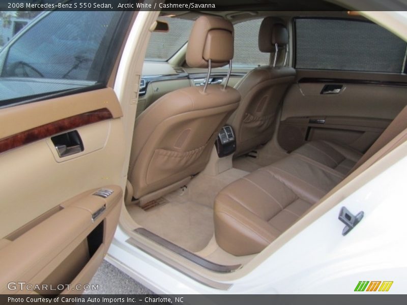 Arctic White / Cashmere/Savanna 2008 Mercedes-Benz S 550 Sedan