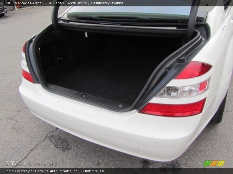 Arctic White / Cashmere/Savanna 2008 Mercedes-Benz S 550 Sedan