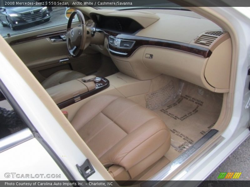 Arctic White / Cashmere/Savanna 2008 Mercedes-Benz S 550 Sedan