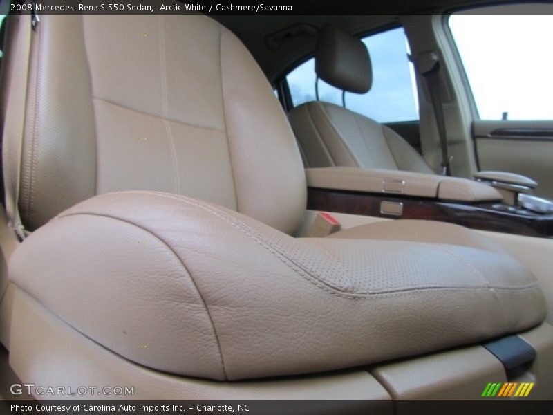 Arctic White / Cashmere/Savanna 2008 Mercedes-Benz S 550 Sedan