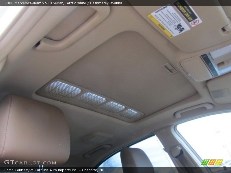 Arctic White / Cashmere/Savanna 2008 Mercedes-Benz S 550 Sedan