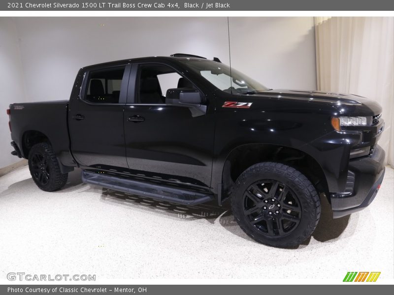 Black / Jet Black 2021 Chevrolet Silverado 1500 LT Trail Boss Crew Cab 4x4