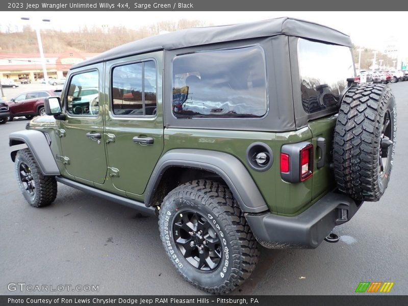 Sarge Green / Black 2023 Jeep Wrangler Unlimited Willys 4x4
