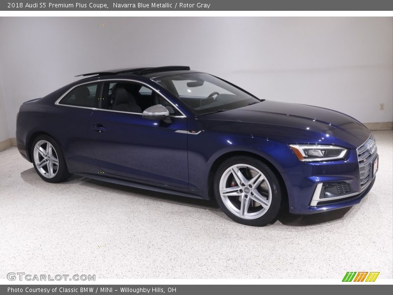 Navarra Blue Metallic / Rotor Gray 2018 Audi S5 Premium Plus Coupe