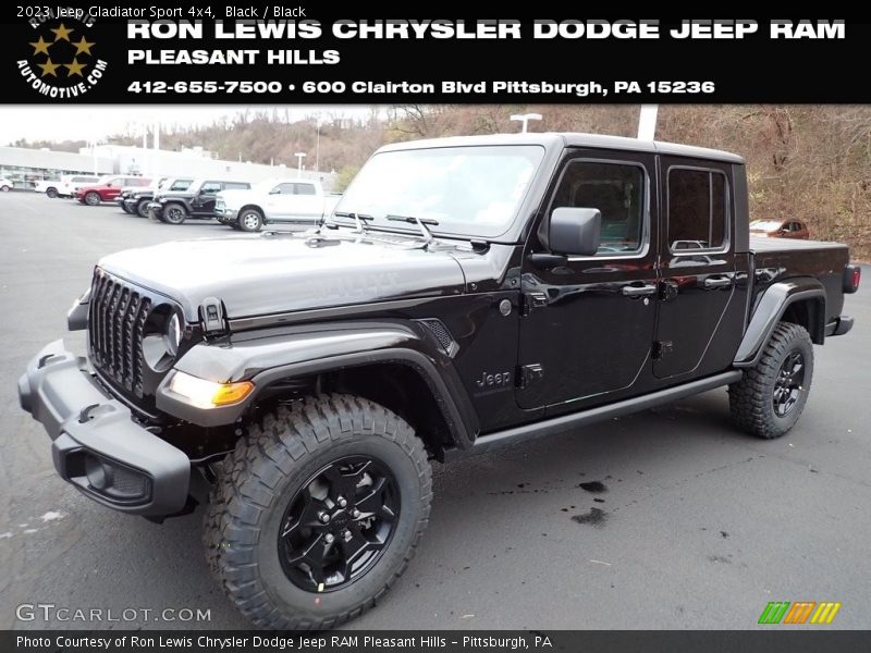 Black / Black 2023 Jeep Gladiator Sport 4x4