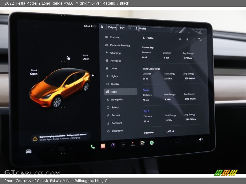 Midnight Silver Metallic / Black 2022 Tesla Model Y Long Range AWD