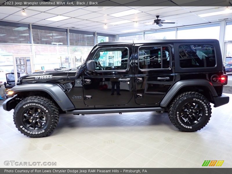Black / Black 2023 Jeep Wrangler Unlimited Willys 4x4