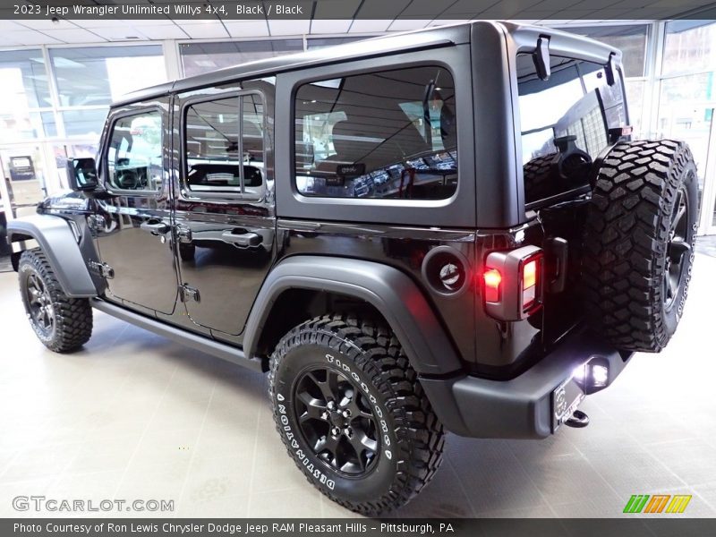 Black / Black 2023 Jeep Wrangler Unlimited Willys 4x4