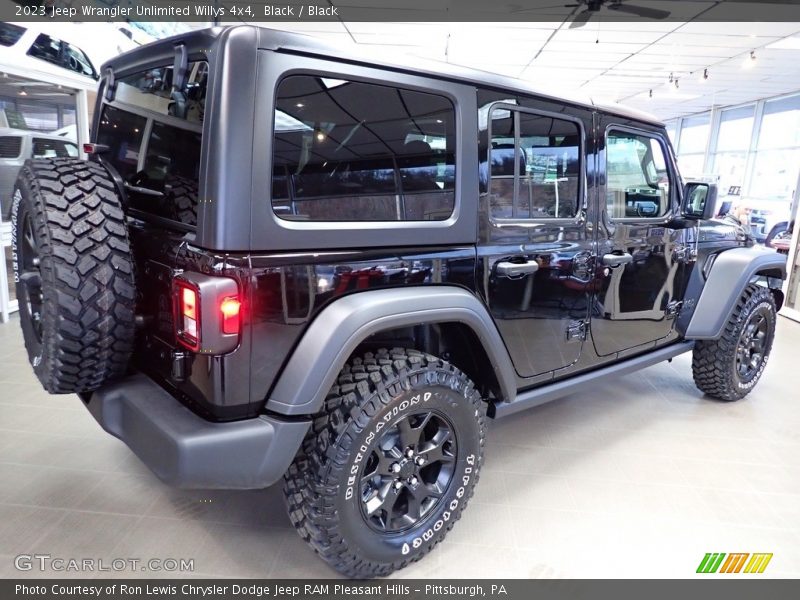 Black / Black 2023 Jeep Wrangler Unlimited Willys 4x4