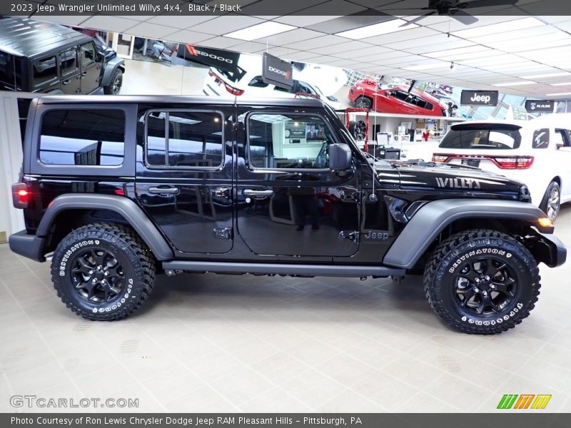 Black / Black 2023 Jeep Wrangler Unlimited Willys 4x4