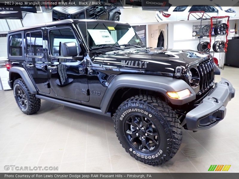 Black / Black 2023 Jeep Wrangler Unlimited Willys 4x4