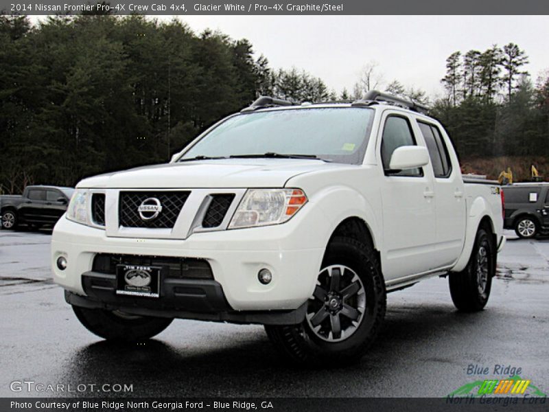 Glacier White / Pro-4X Graphite/Steel 2014 Nissan Frontier Pro-4X Crew Cab 4x4