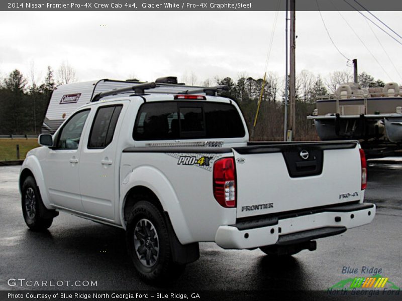 Glacier White / Pro-4X Graphite/Steel 2014 Nissan Frontier Pro-4X Crew Cab 4x4